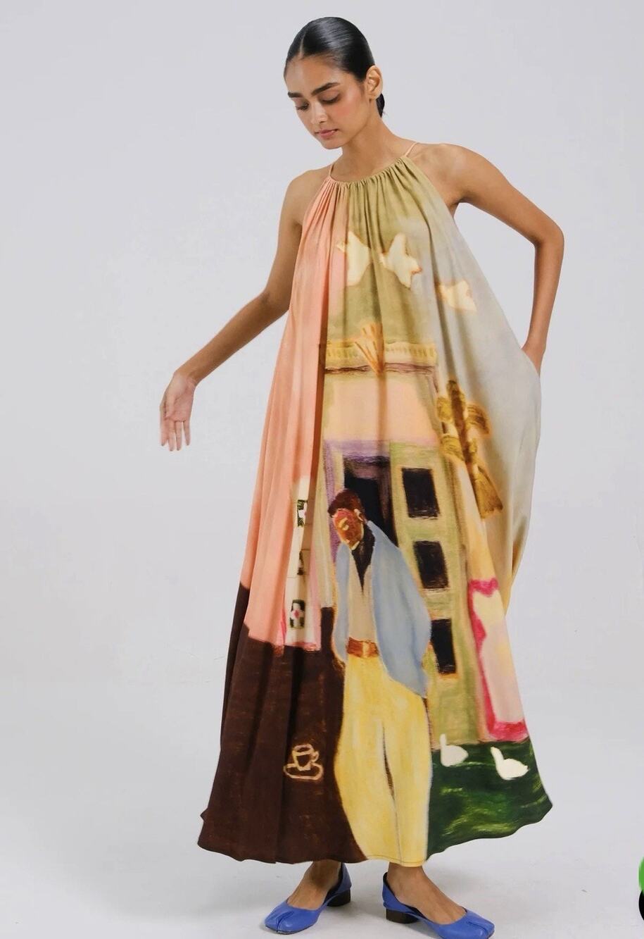 Cord Studios India Circle Long Dress MORNING COFFEE Women’s Medium